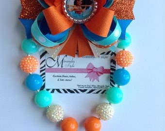 Moana necklace, Moana bow, Moana Party, Moana shirt, Moana hair bow. **Free shipping just for limited time!!!