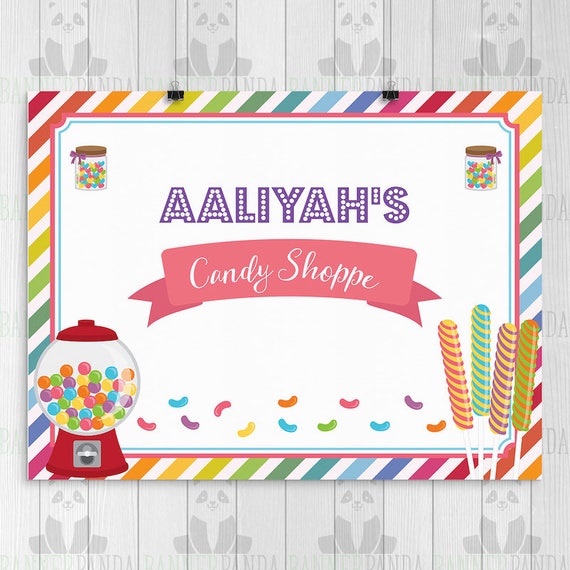 PRINTED, Candy Shop Birthday Banner, Candyland Birthday Banner, Candy ...
