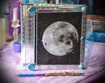 Made to Order Full Moon Book of Shadows / Witch's Spellbook / Moon Phase Journal / Lunar Diary / Witchcraft Grimoire / Pagan 3 Ring Binder
