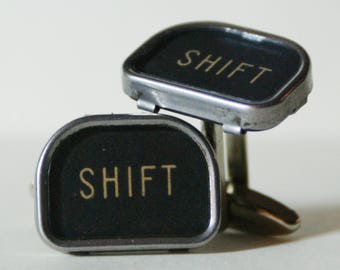 Antique Typewriter Key Cufflinks SHIFT Key FREE Gift Bag