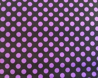 Purple and black dot fabric - Halloween fabric - Robert Kaufman Spot On #17020