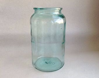 Large glass jar Soviet vintage Retro kitchen storage Soviet Farmhouse cottage Retro glass jar Soviet cottage Wedding vase