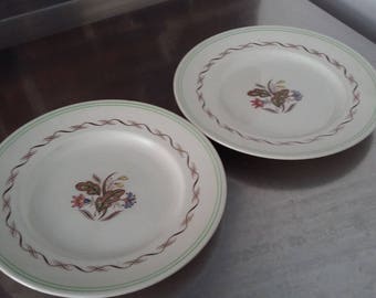 2 Vintage Royal Doulton 'Woodland' Salad Side Sandwich Plate Plates