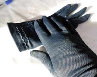 navy blue evening gloves