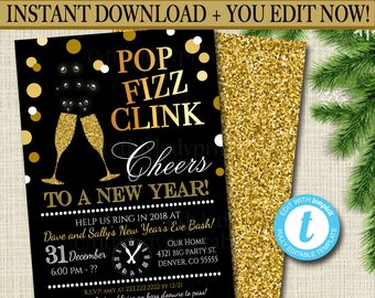 new years party invitation template new years party invitation templates