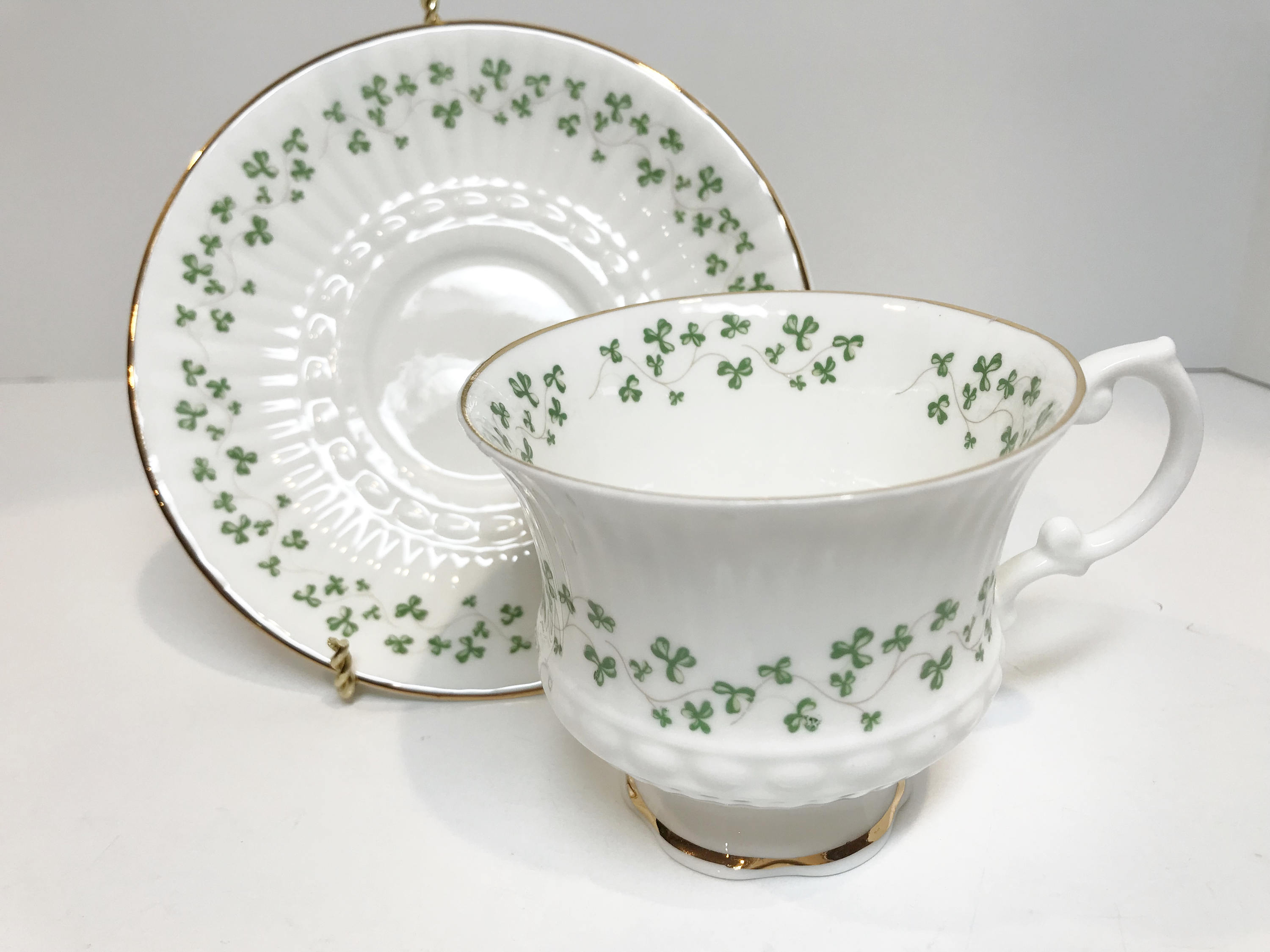 Reserved for SR, Royal Tara Tea Cup and Saucer, Tea Set, Irish Tea Cup, Irish Shamrock Cups