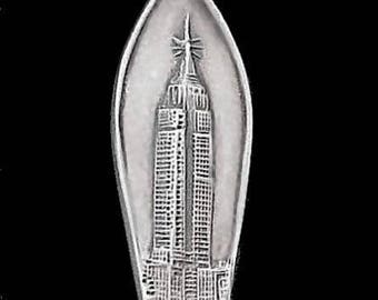 Rare Sterling Silver Demitasse Spoon New York City with the Empire State Building