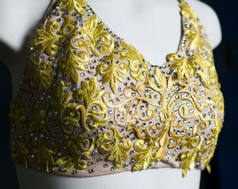 Golden Lace Lyrical Dance Top
