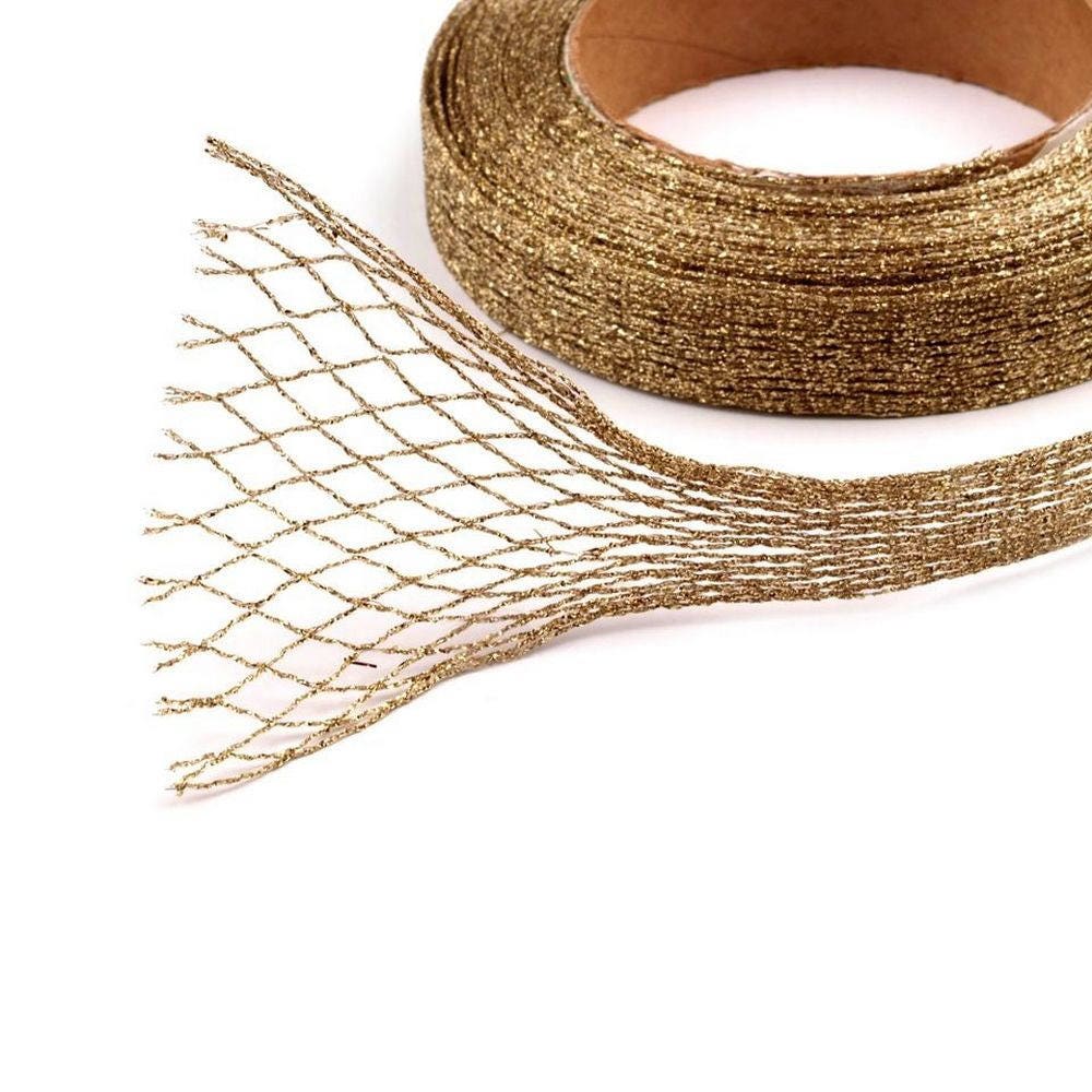 Metallic Decorative Wired Mesh Ribbon from MyChicMercerie on Etsy Studio