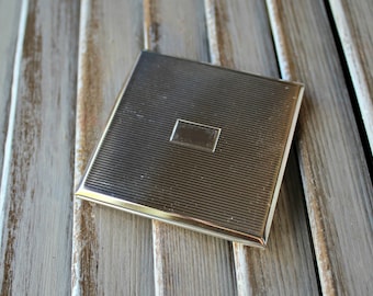 Vintage. Compact. mirror. Silver. Purse/mirror. 1960s. Cute!