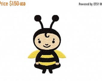 50% OFF - 4 X 4 Bumble Bee Baby Machine Embroidery Design Multiple Formats Available - Instant Download