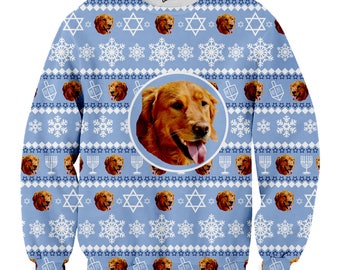 Hanukkah sweater dog