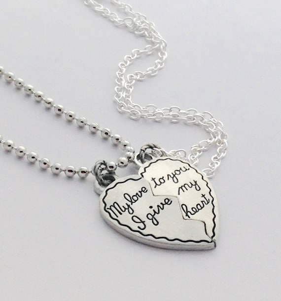 Couples Necklaces Gift For Boyfriend Girlfriend Gifts Half