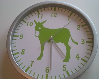 clock wall decor green donkey