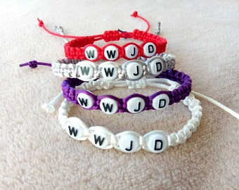 WWJD Bracelet Hemp Bracelet Inspire Bracelet Handmade