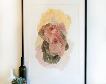 Large Abstract Watercolor Painting