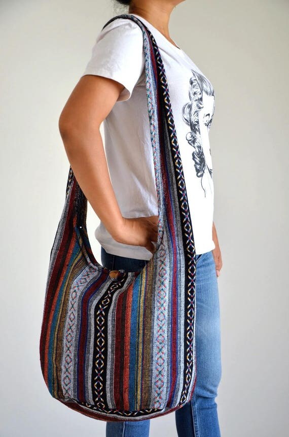 Woven Bag Hippie Crossbody Messenger Bag Boho Hobo Bag Tribal