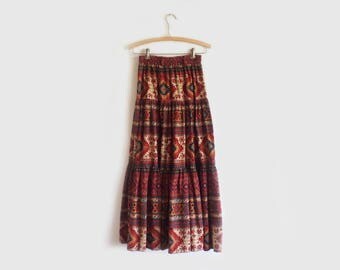vintage southwestern maxi skirt