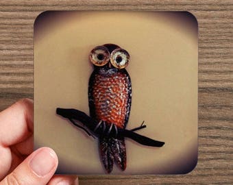 Drink Coasters, Owl Drink Coasters, set of 4 coasters, OWLS, Coaster set, Gift for home, Owl fans