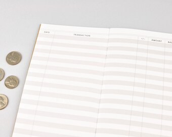 Expense Tracker Checkbook Register, Traveler's Notebook Insert, Planning Insert, Journal, Seven Sizes Available