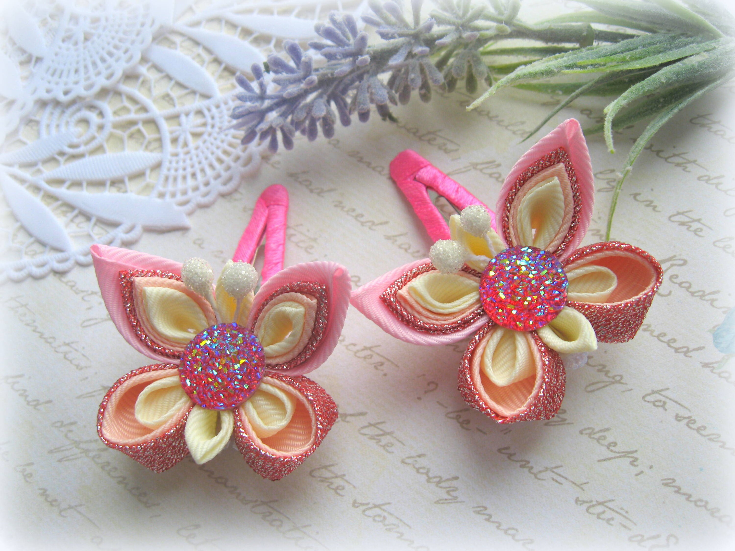Butterfly Hair Clip Pink Butterfly clip Hair butterfly