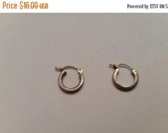 SALE Vintage Sterling Silver Hoop Earrings Jewelry