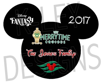 Disney Cruise Line - Mickey Family Door Magnet - Very Merrytime Cruises