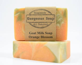 Orange Blossom Goat Milk Soap - All Natural Soap, Handmade Soap, Homemade Soap, Handcrafted Soap