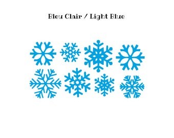 Iron on transfer snowflakes (x8)heat transfer to iron, snowflakes iron on, heat transfer design to iron on clothes, iron on decal snowflakes