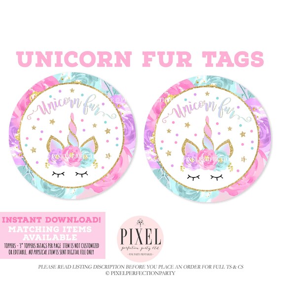 unicorn fur labels unicorn favor labels unicorn favor tags