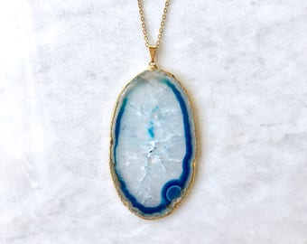 •AEON• ghost agate + mixed metal necklace (18