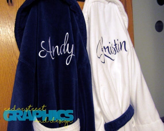 personalized terry bath robes