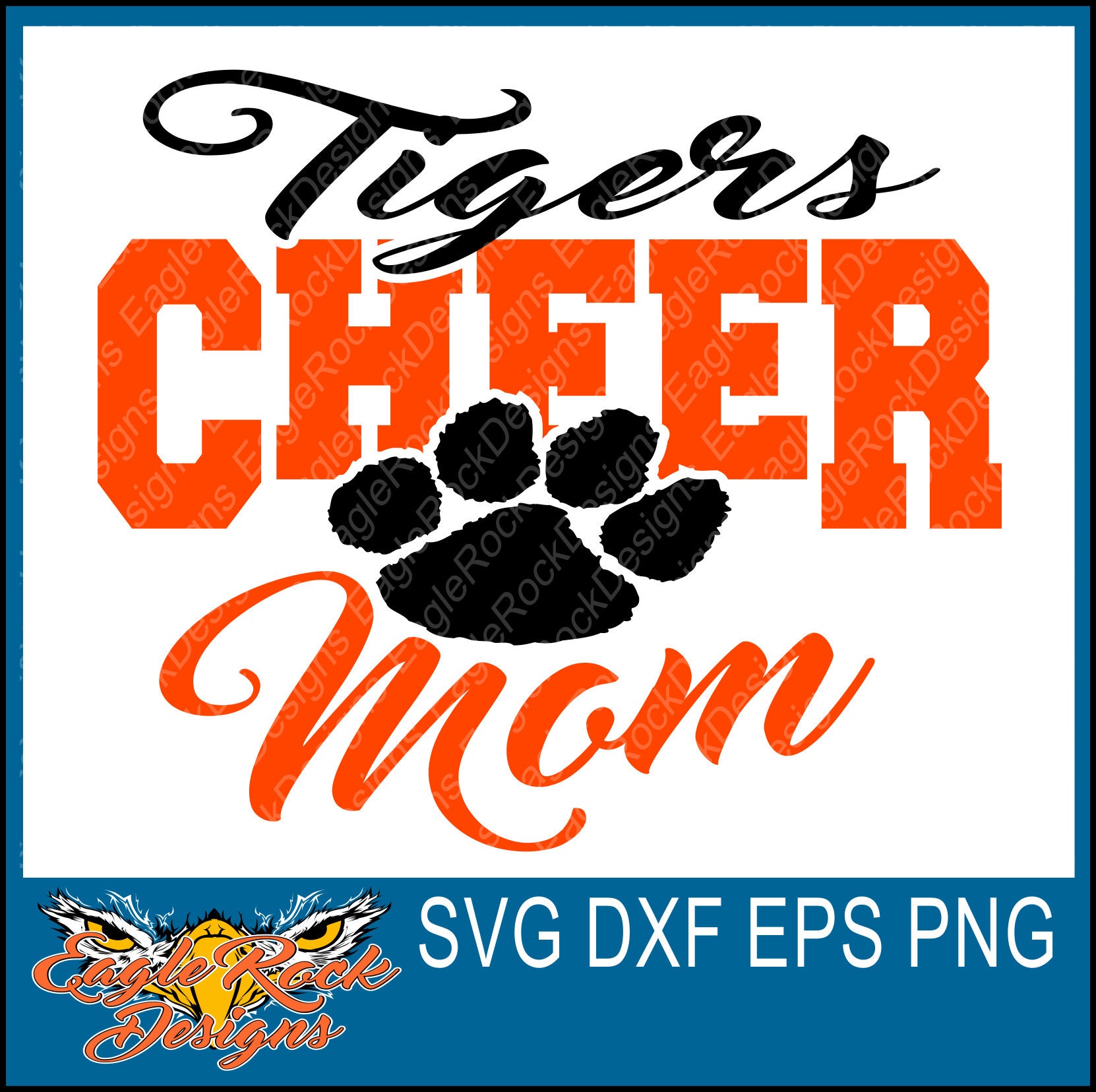 Download Tigers Cheer Mom SVG DXF EPS Cut File Tigers Cheer