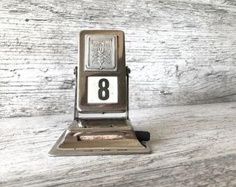 Perpetual Calendar Soviet Perpetual Calendar Vintage Perpetual Calendar Desk Metal Calendar USSR the 1960s Home Decor
