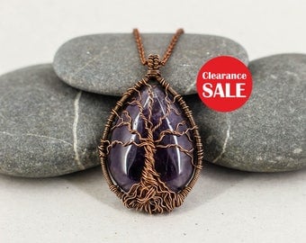 Tree-of-life necklace Amethyst necklace Boho necklace Anniversary gift-for-wife gift Mothers day gift-for-mom gift-for-her birthday gift men