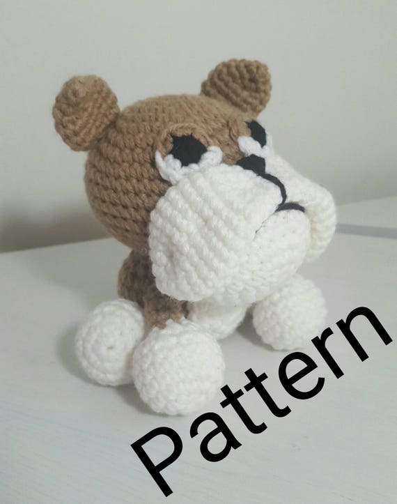 o hook crochet Download/ Pattern Instant Amigurumi Bulldog PDF Crochet