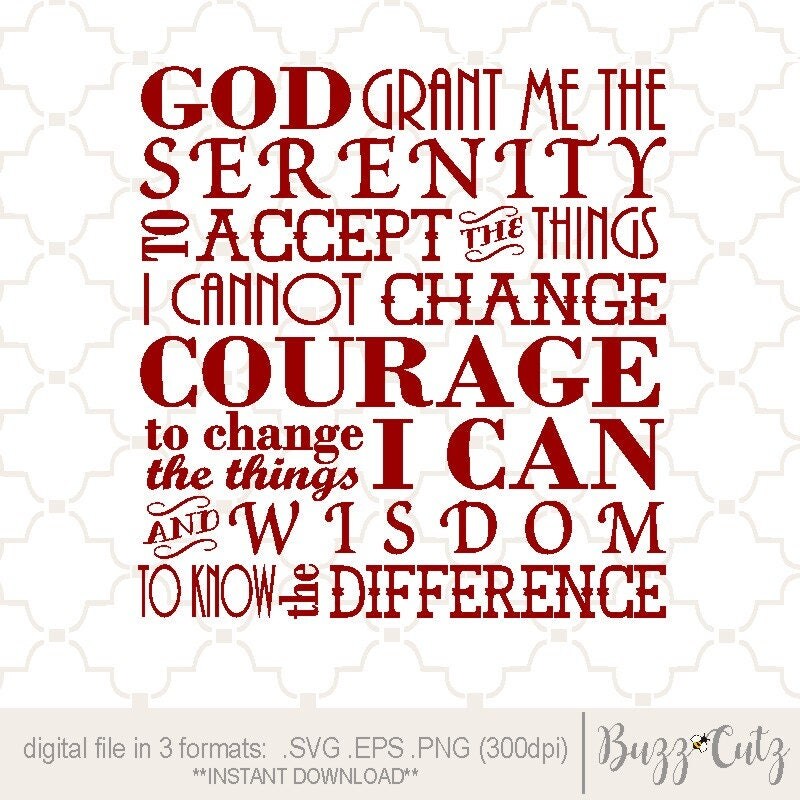 svg serenity prayer serenity prayer sign cricut serenity