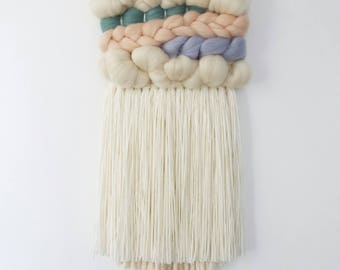 Woven wall hanging/textile weaving/wall art tapestry/tissage/custom orders welcome