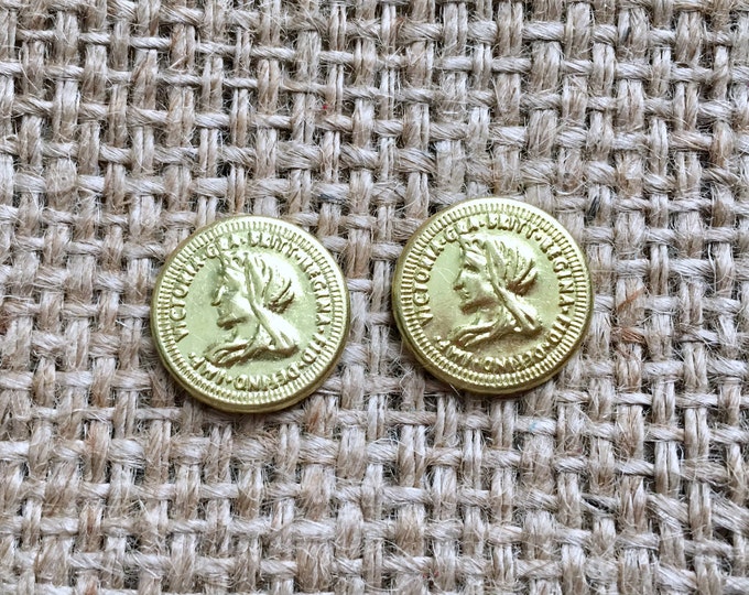 Boho Coin Studs, Concho Coin Studs, Concho Stud Earrings, Gold Concho Studs, Cowgirl Concho Studs, Western Concho Studs, Boho Concho Studs