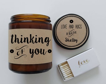Thinking of You Gift Just Because Gift Scented Candle Gift Personalized Gift for Boyfriend Gift for Girlfriend Holiday Gift Christmas Gift