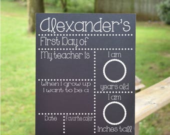 Chalkboard First and Last Day of School Sign - 1st & Last Day Chalkboard Sign, Chalkboard School Sign, Back to School Board, Back to School