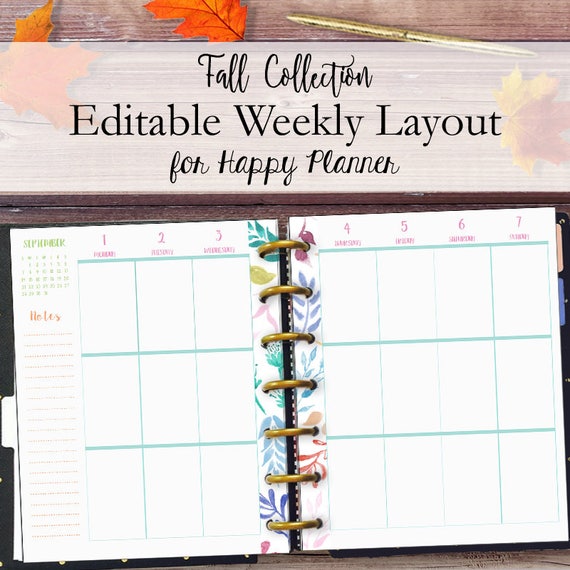 happy planner printable weekly inserts printable happy