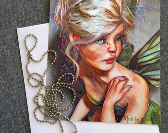 Necklace + postcard Tinkerbell's key - Bibs Lovelypam