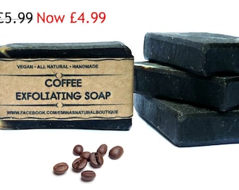 Coffee Scrub Soap, Vegan Body Scrub,Exfoliating Soap, Scrub Soap, Handmade Soap, Cold Process Soap, Vegan Soap, Unscented Coffee Soap, Soaps