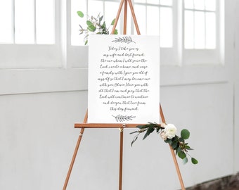 Wedding Vow Print - First Anniversary Gift - Paper Anniversary Gift - Wedding Vow Art - Wedding Vow Keepsake - Wedding Gift - Wedding Vows