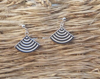 Boucles d'oreilles argent "Eventail"