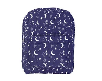 Star Backpack Stars Starry Dark Blue Space Stars *MTO, Month*