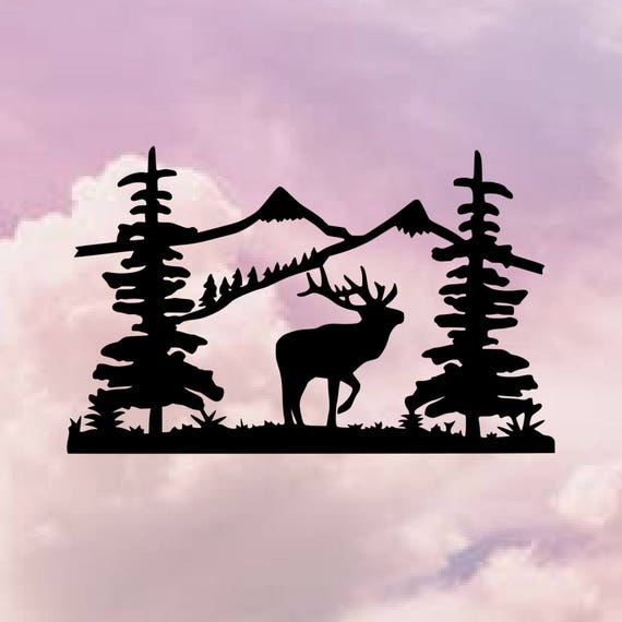 Free Free 340 Silhouette Mountain Scene Nature Svg SVG PNG EPS DXF File