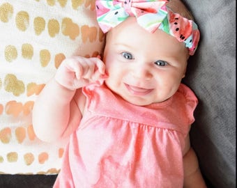 Watermelon Headband- Watermelon Bow; Watermelon Hair Bow; Watermelon Outfit; Toddler Headband; Newborn Headband; Girls Headband; Hair Bows