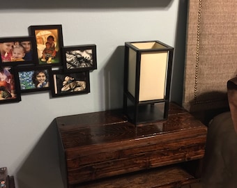 Handmade Cedar Floating Nightstand with Drawer